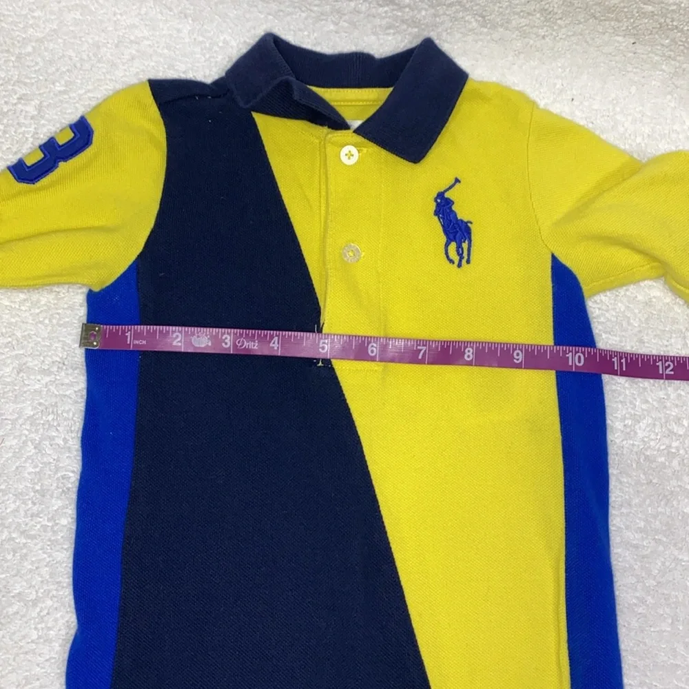 Ralph Lauren color block polo romper 12m
